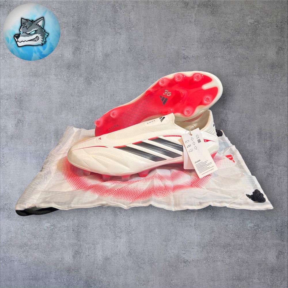 Adidas Copa Pure IV Elite Laceless FG Zero White Cleats Mens Size 10 JS4208